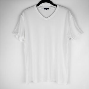 PATRICK ASSARAF V-NECK TEE — WHITE (SIZE S)